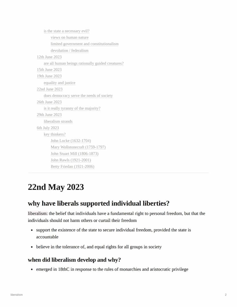liberalism
AL
liberalism
Ⓒsubject
politics
Last edited time @October 25, 2023 4:39 PM
paper 1 section C Bullock
notes
O status
Ⓒ type
ongoin