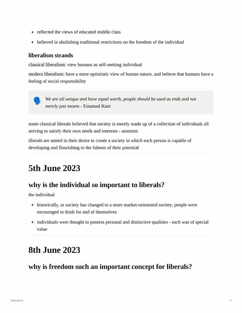 liberalism
AL
liberalism
Ⓒsubject
politics
Last edited time @October 25, 2023 4:39 PM
paper 1 section C Bullock
notes
O status
Ⓒ type
ongoin