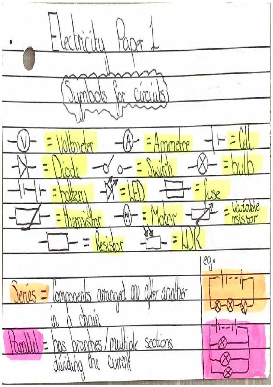 Fun Study Notes: Electric Circuit Symbols and How Friction Makes Static Electricity