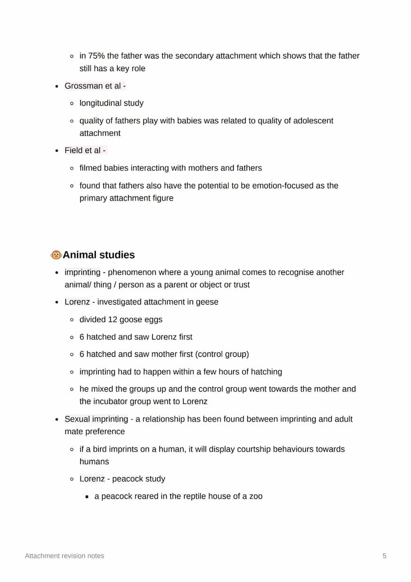 1
Attachment revision notes
Caregiver-infant interactions
• attachment - a close two way emotional bond between two individuals, seeing
the 