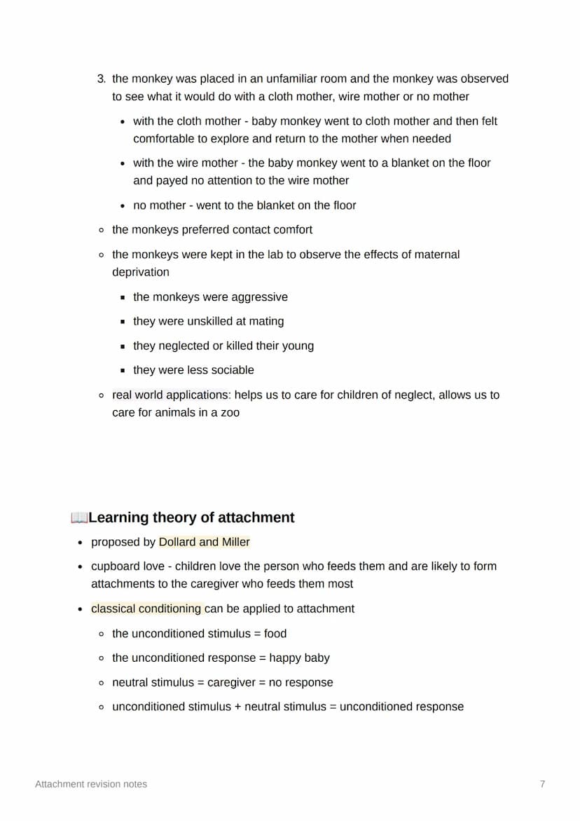 1
Attachment revision notes
Caregiver-infant interactions
• attachment - a close two way emotional bond between two individuals, seeing
the 