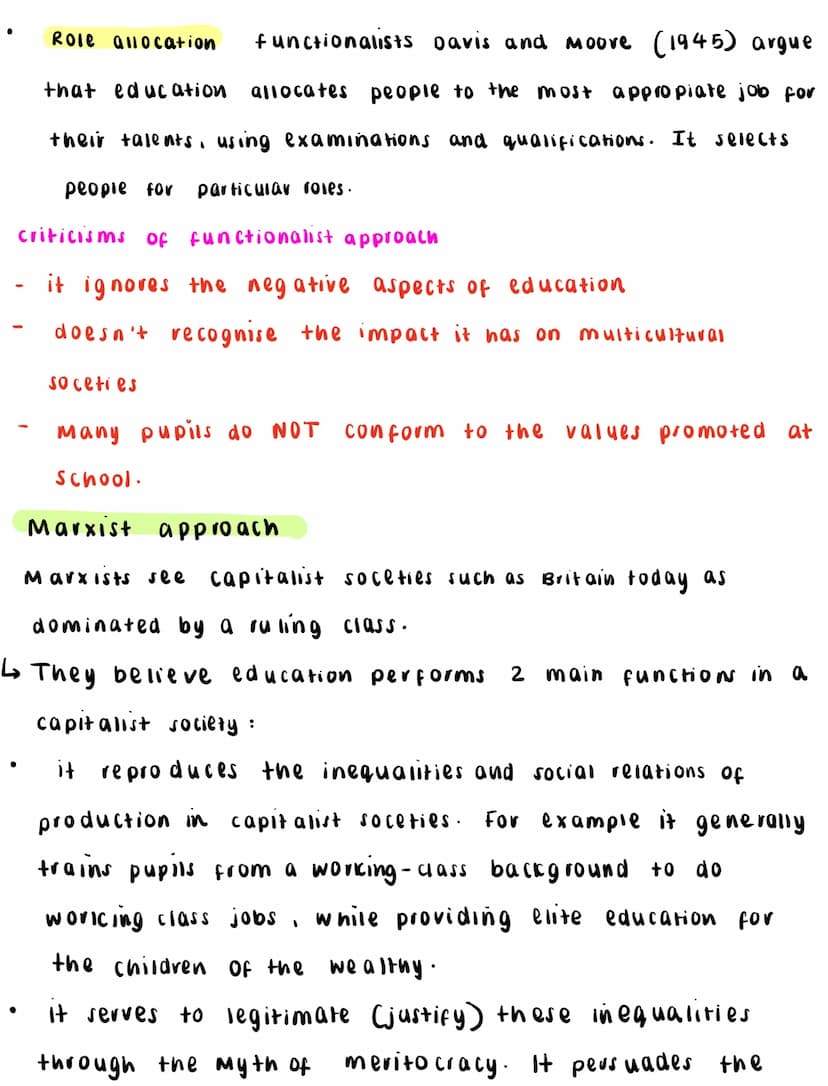 Sociology-education - the role of society
learning objectives:
A01 understand marxist, functionalists, social democratic and neoliberal
pers