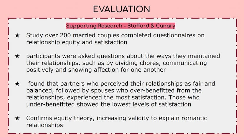 RELATIONSHIPS
~ A level Psychology Lentvalgele tem
CentaJeene is
celthans
Covetoele
Toelements
valve
Equity Theory
Centato dalkeak
Dental Ge