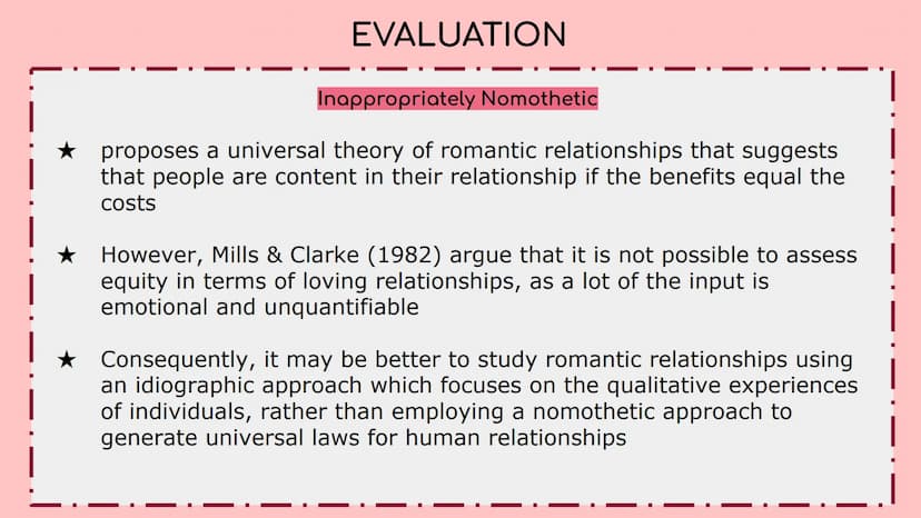 RELATIONSHIPS
~ A level Psychology Lentvalgele tem
CentaJeene is
celthans
Covetoele
Toelements
valve
Equity Theory
Centato dalkeak
Dental Ge