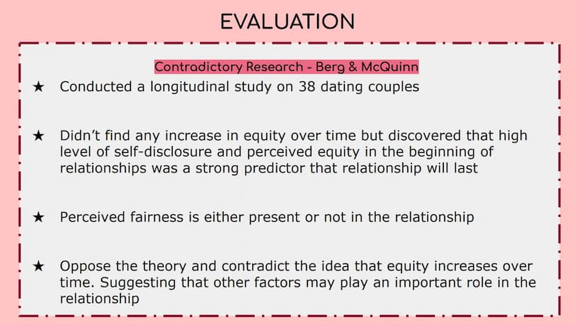 RELATIONSHIPS
~ A level Psychology Lentvalgele tem
CentaJeene is
celthans
Covetoele
Toelements
valve
Equity Theory
Centato dalkeak
Dental Ge