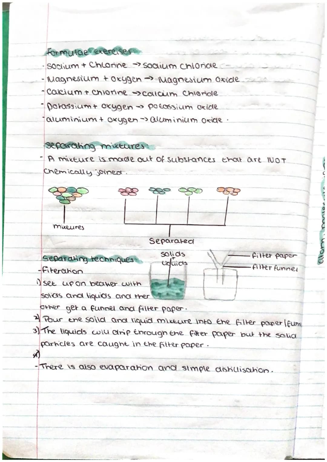 atom, molecule, ions
CHEMISTRY
BENSION
Elements, compound
and formulae.
An alom is the smallest particle of an element
A molecule is a clust