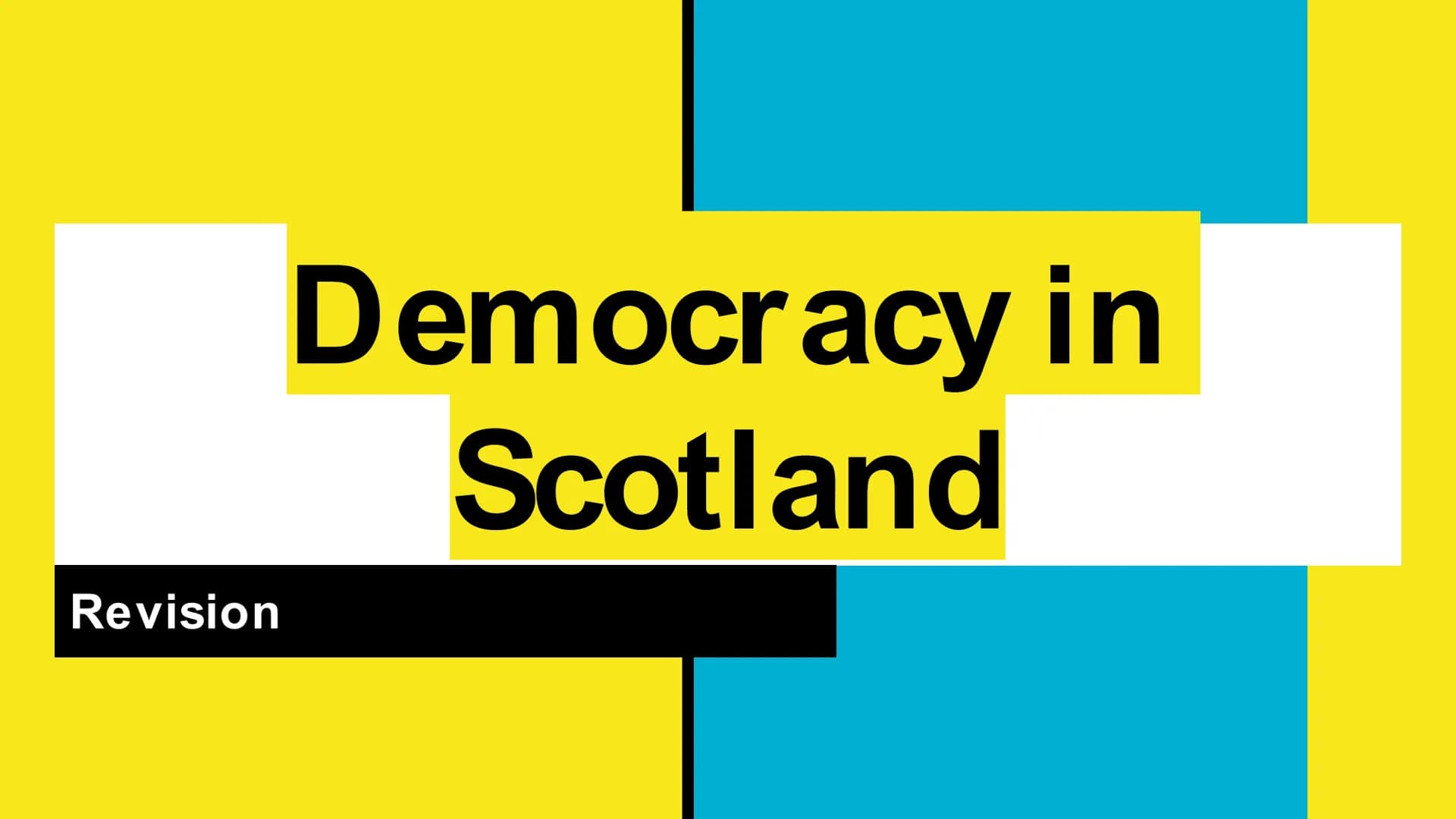 Revision
Democracy in
Scotland Power and decision making Features of a Democratic Political Society
The United Kingdom is a constitutional d