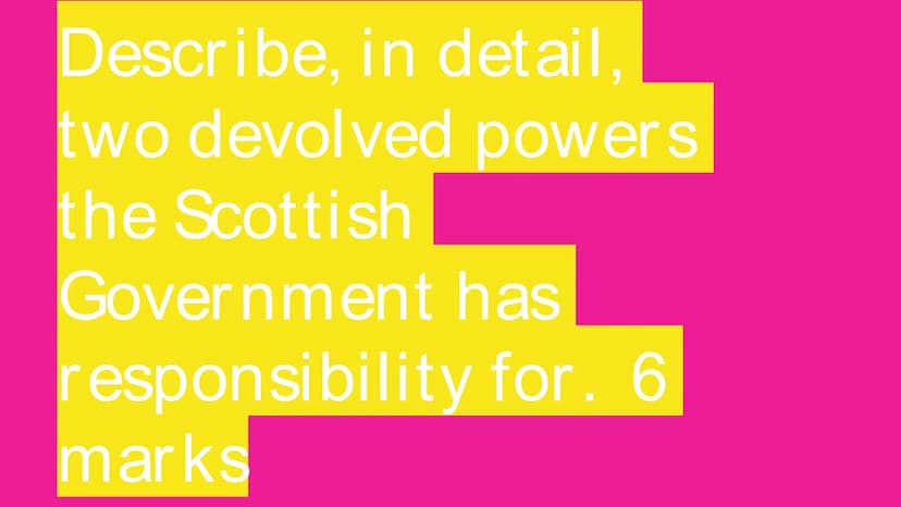 Revision
Democracy in
Scotland Power and decision making Features of a Democratic Political Society
The United Kingdom is a constitutional d