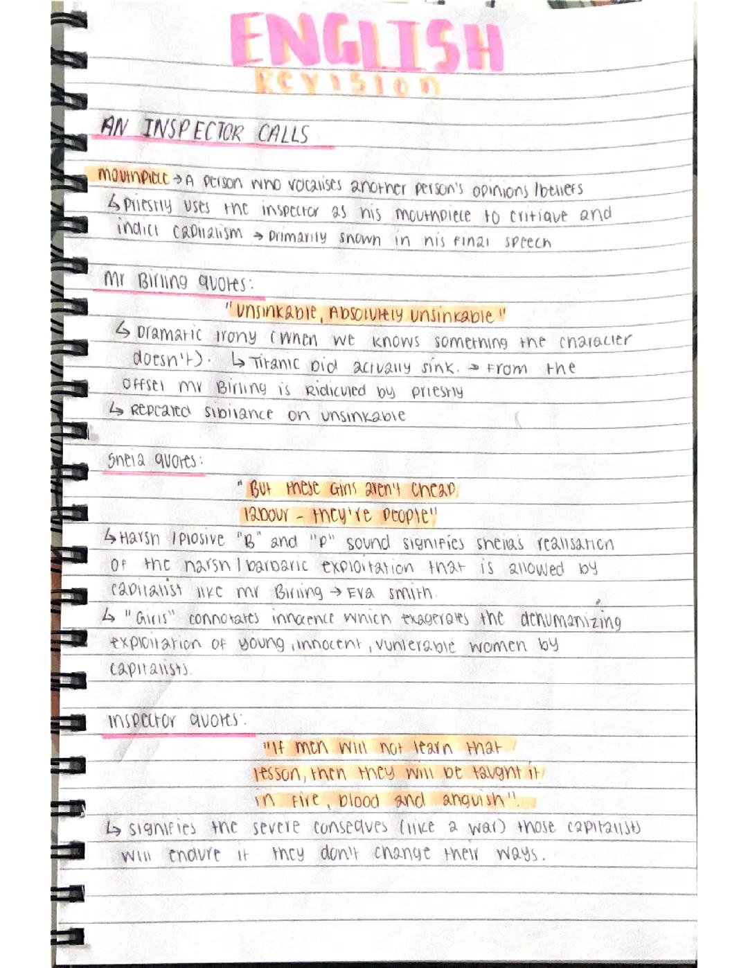 An inspector Calls Quotes and ideas 