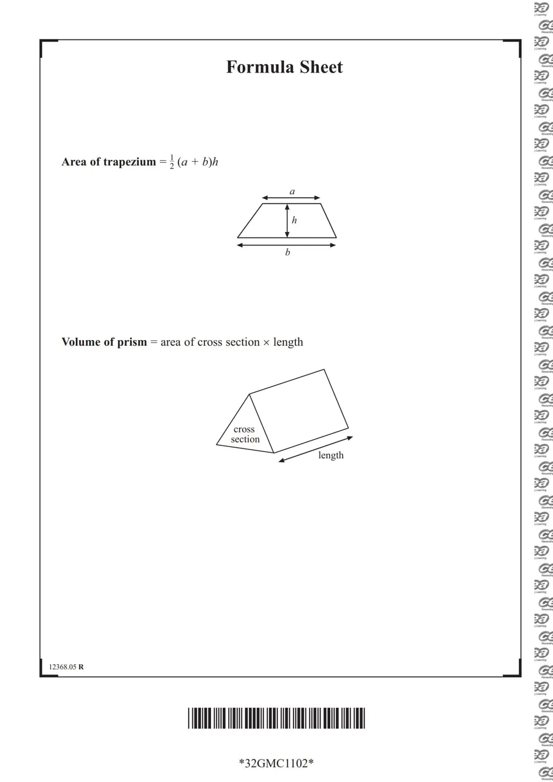 cea
Rewarding Learning
General Certificate of Secondary Education
Mathematics
Unit M1
(With calculator)
Foundation Tier
[GMC11]
Assessment
T