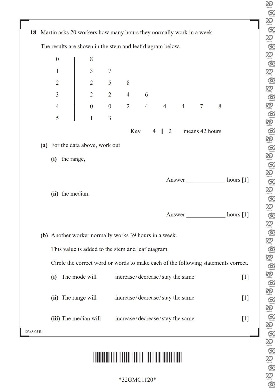 cea
Rewarding Learning
General Certificate of Secondary Education
Mathematics
Unit M1
(With calculator)
Foundation Tier
[GMC11]
Assessment
T