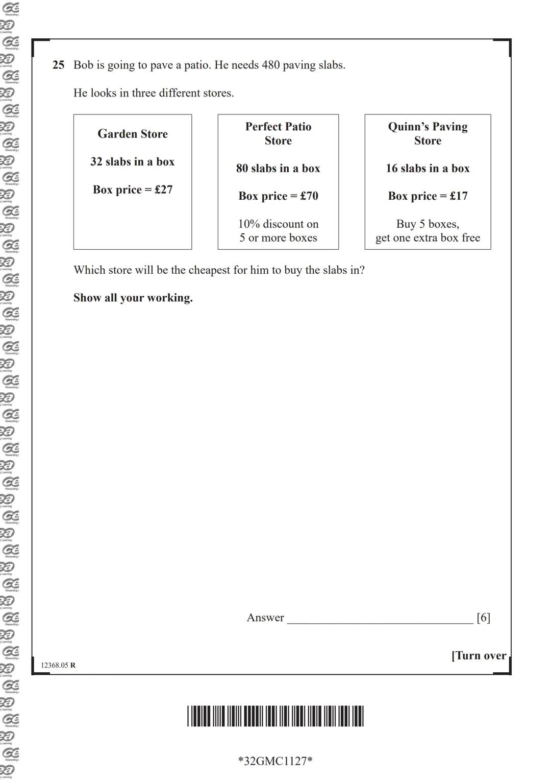 cea
Rewarding Learning
General Certificate of Secondary Education
Mathematics
Unit M1
(With calculator)
Foundation Tier
[GMC11]
Assessment
T