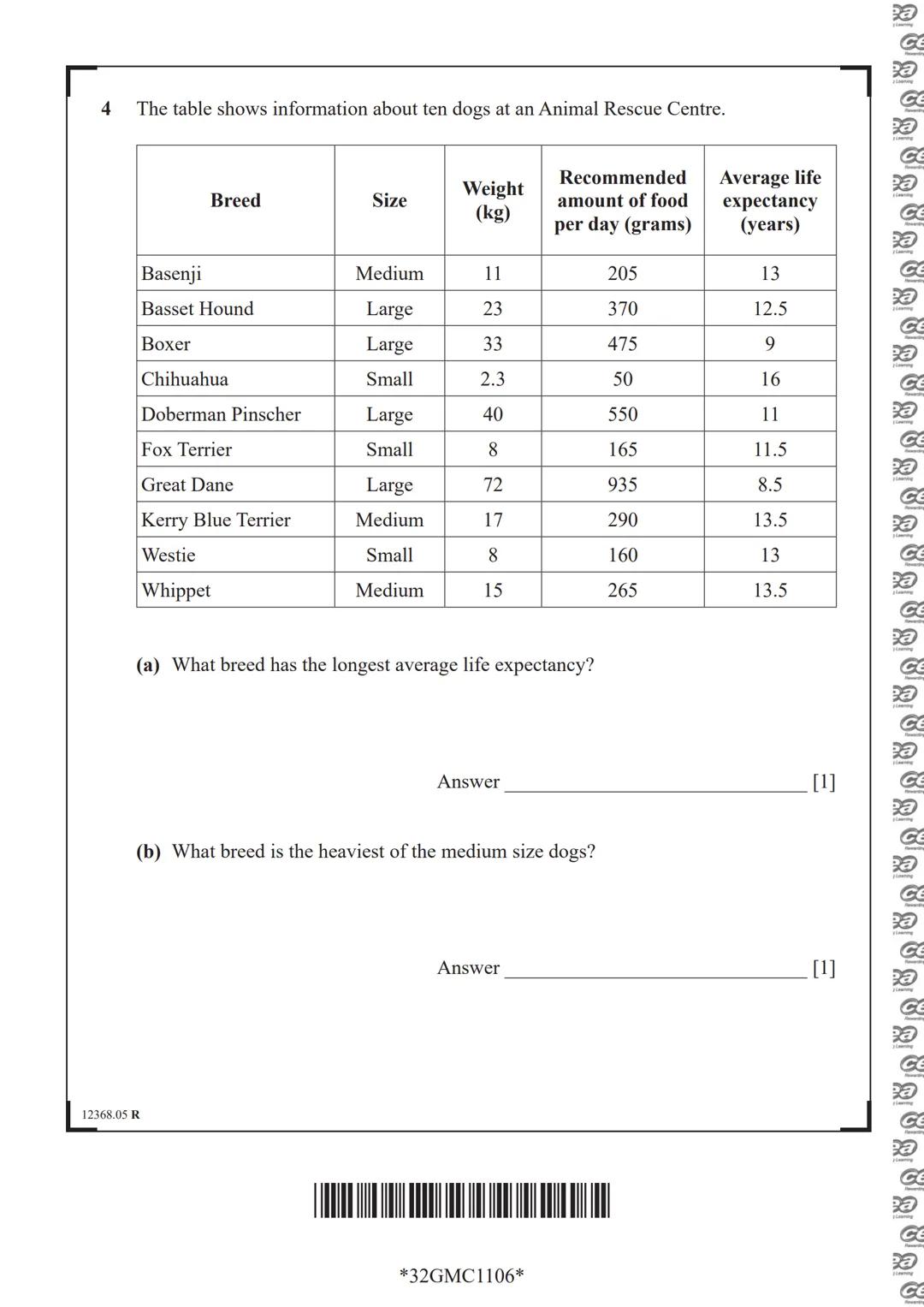 cea
Rewarding Learning
General Certificate of Secondary Education
Mathematics
Unit M1
(With calculator)
Foundation Tier
[GMC11]
Assessment
T