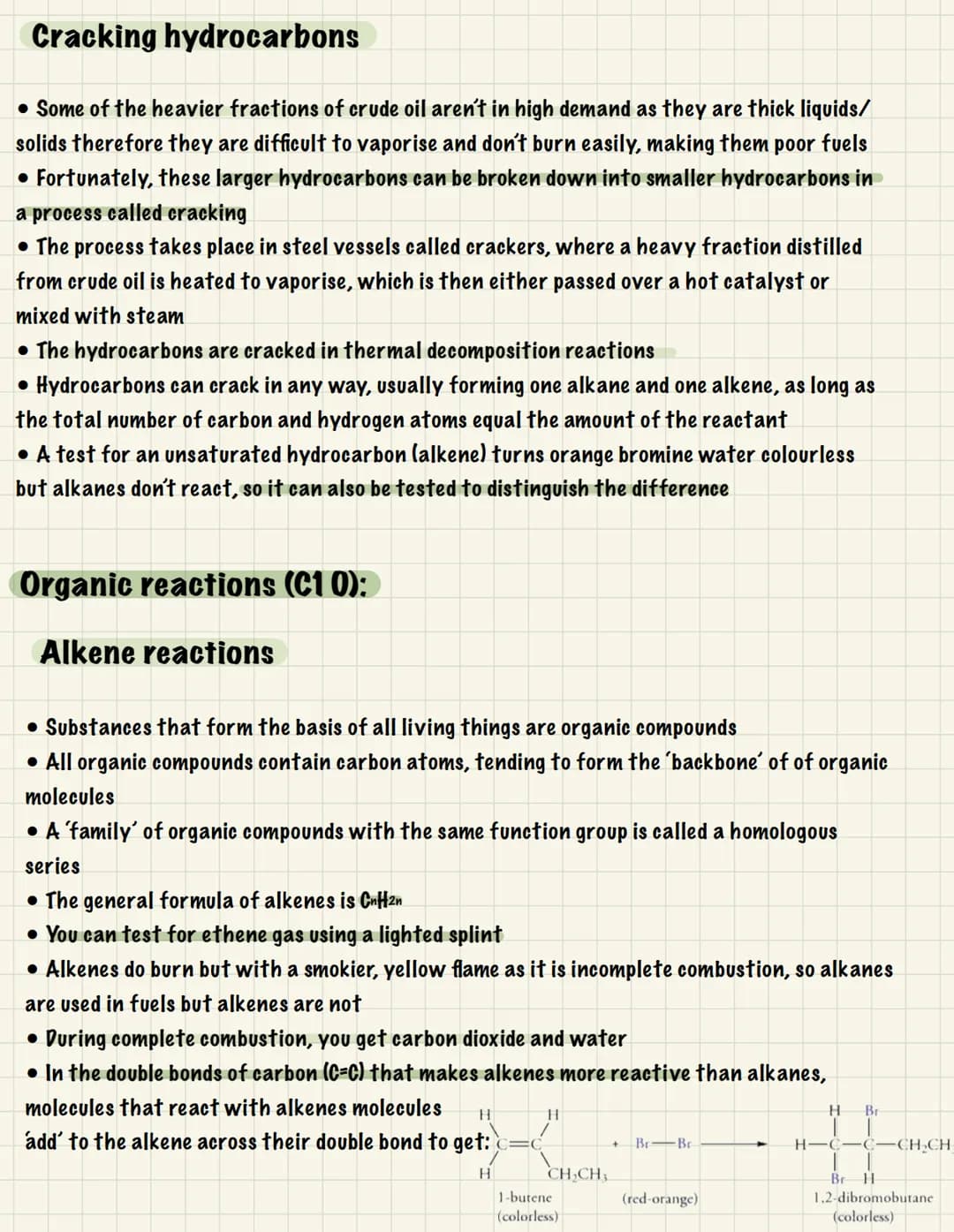 CHEMISTRY
UNIT 3: RATES, EQUILIBRIUM & ORGANIC CHEM
Rates & equilibrium (C8):
Rate of reaction
•The rate of reactions tells you how fast rea