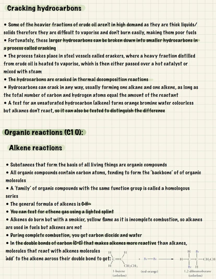 CHEMISTRY
UNIT 3: RATES, EQUILIBRIUM & ORGANIC CHEM
Rates & equilibrium (C8):
Rate of reaction
•The rate of reactions tells you how fast rea