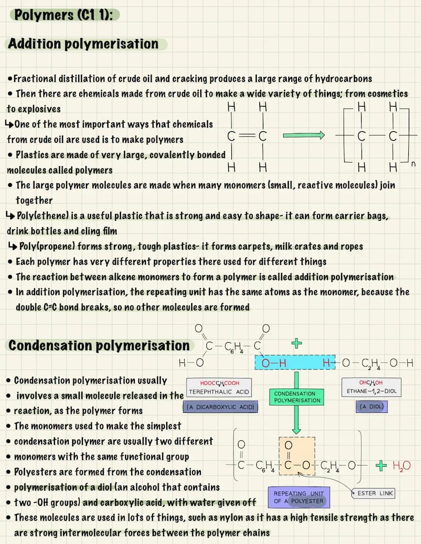 CHEMISTRY
UNIT 3: RATES, EQUILIBRIUM & ORGANIC CHEM
Rates & equilibrium (C8):
Rate of reaction
•The rate of reactions tells you how fast rea