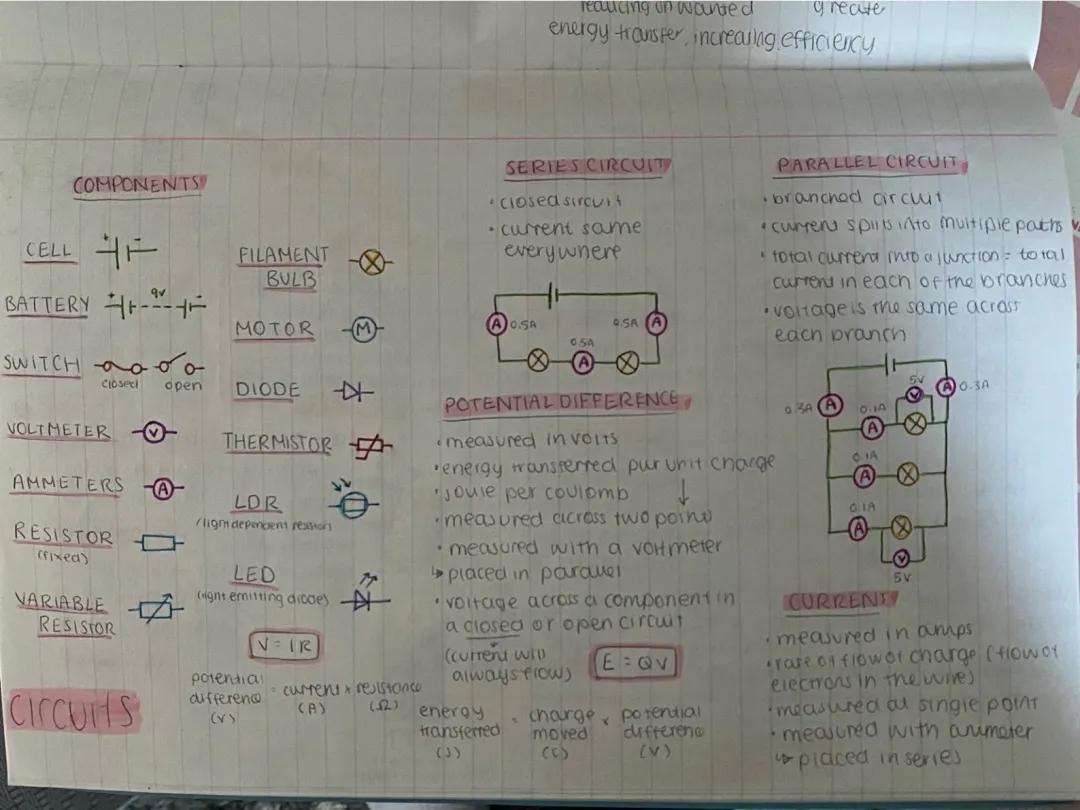 Understanding Electric Circuits: Series vs Parallel and Energy Transfer