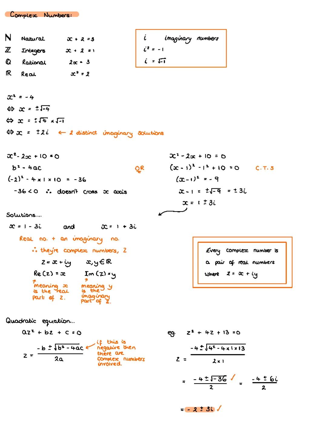 Awesome A Level Further Maths Complex Numbers Notes & Worksheets