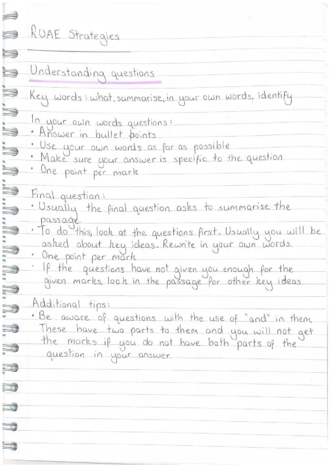 Nat 5 English RUAE Tips and Tricks for Kids