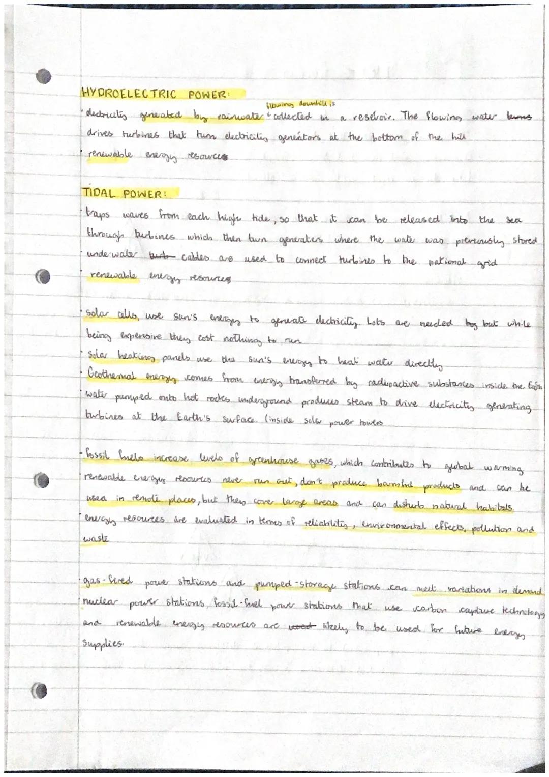 # P3- Energy, Resources

Energy demands are mostly met biy burning oil, coal and gas.

NUCLEAR POWER STATIONS:

•fuel is uranium or platoniu