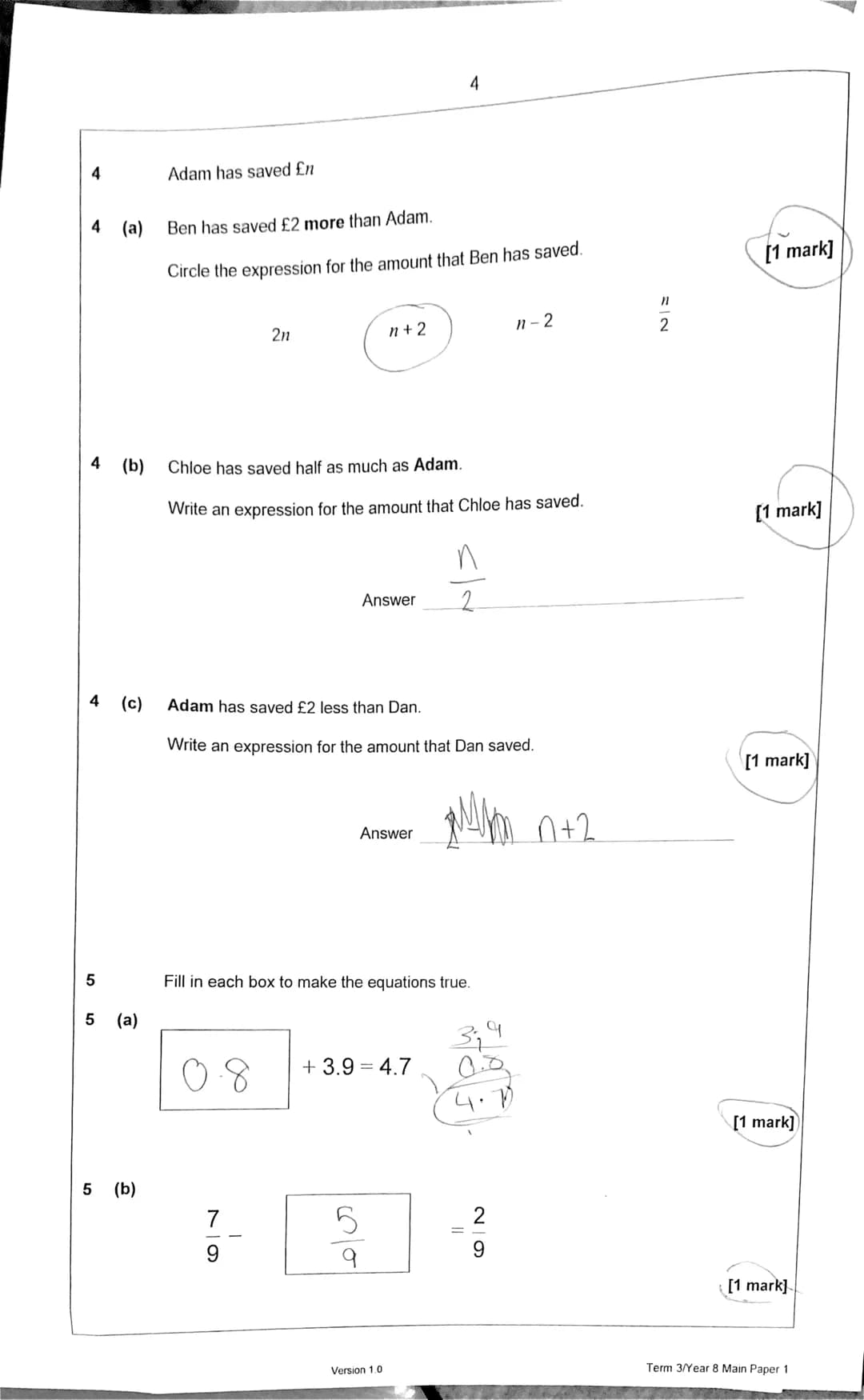 1
n
1 (a)
Cola
The pictogram shows the drinks Jake had last week.
Orange
Lemonade
Water
Answer all questions in the spaces provided.
Which d