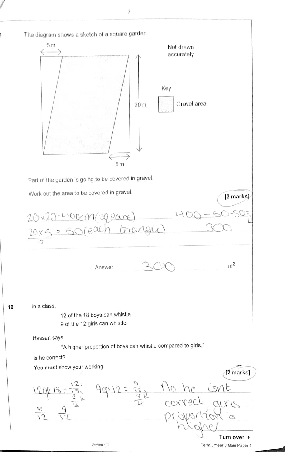 1
n
1 (a)
Cola
The pictogram shows the drinks Jake had last week.
Orange
Lemonade
Water
Answer all questions in the spaces provided.
Which d