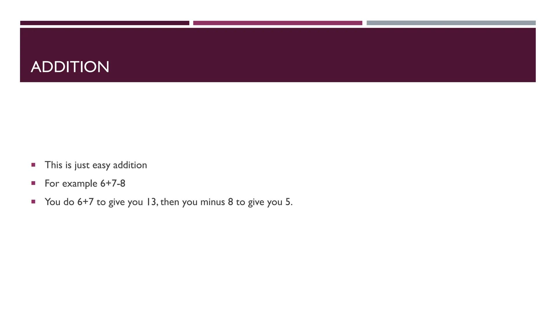 BIDMAS / BODMAS
THE ORDER OF OPERATION BIDMAS / BODMAS
BIDMAS / BODMAS is the order of operation in math.
These are the meanings of letters.