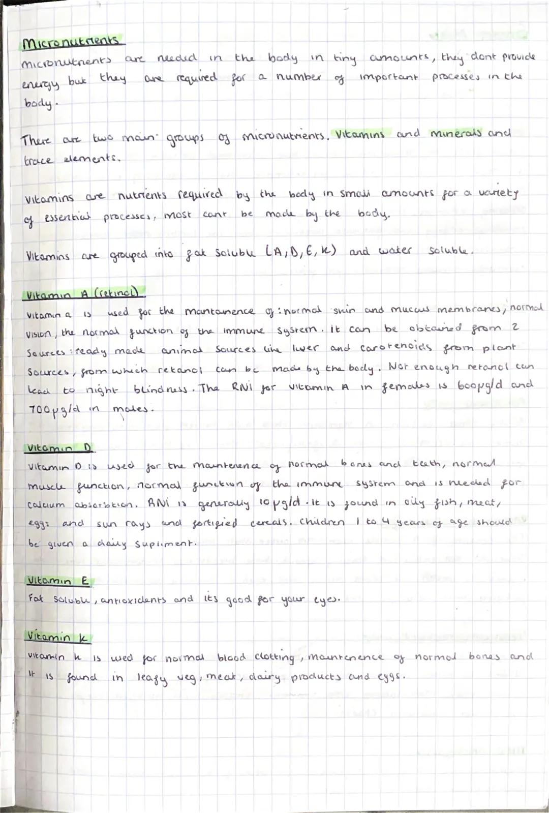 Micronutrients.
Micronutrients
energy but they.
body.
There are
trace elements.
are
Vitamins are
of essential
needed
two main groups of micr