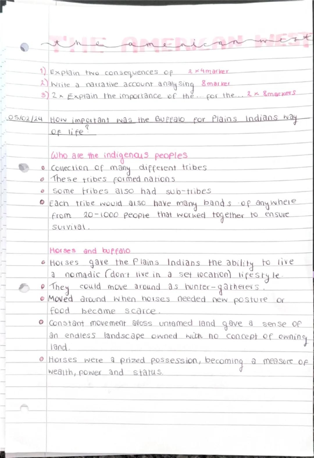 theam
1) Explain two consequences of
Write a narrative account
2x4marker
analysing & marker
3) 2x Explain the importance of the for the... 2