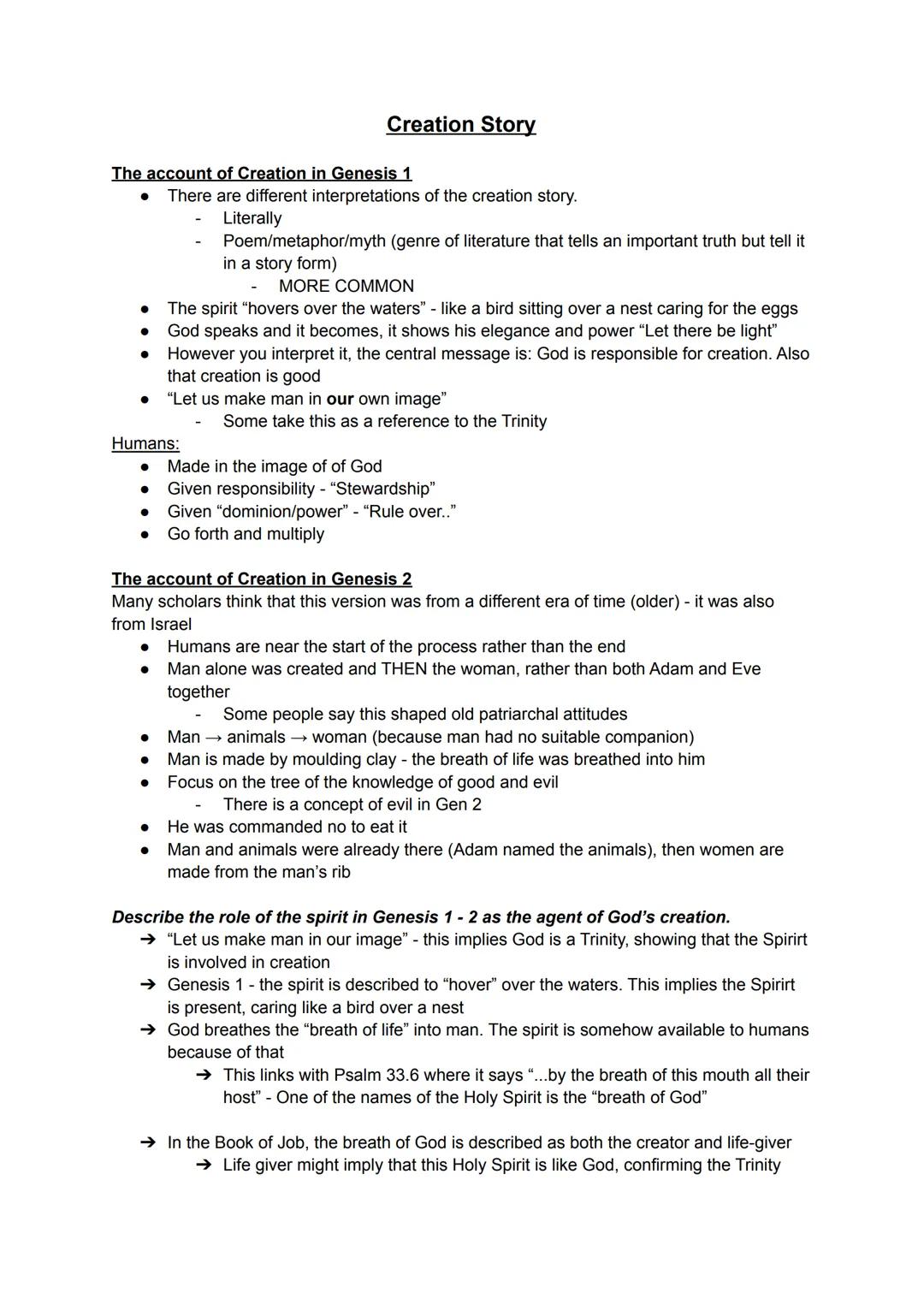 1) What do Christians mean when they talk about "The Fall"? (3)
When talking about 'The Fall', Christians are referring to Genesis 3 where A