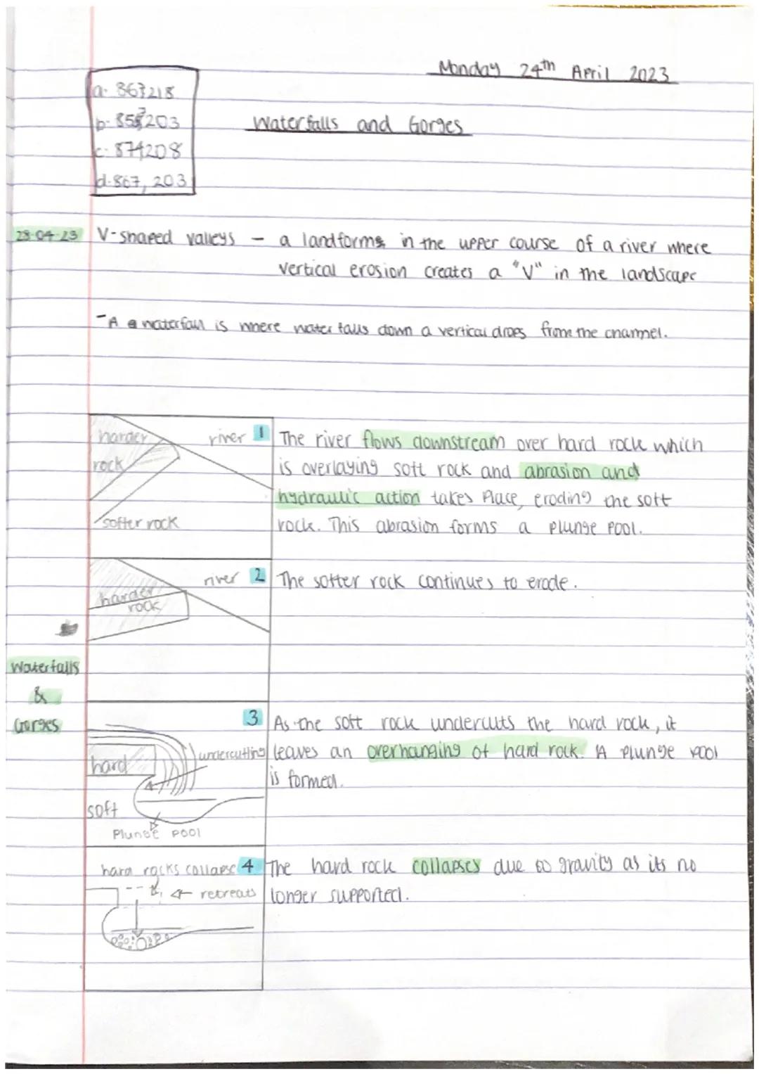 land forms
created
erosion
V-Shaped
valleys
V-Shouped valleys and interlocking spurs
Rivers in the upper course whallly flow over high, stee