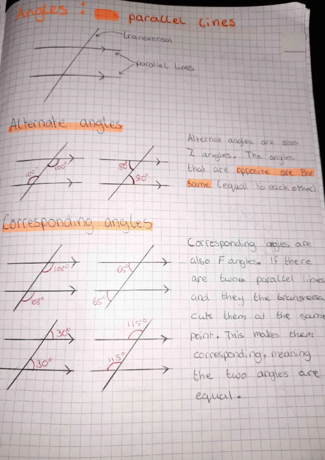 Alternate angles
دیکھو
108⁰
*
130°
→
Corresponding angles
→
1309
parallel lines
transversal
65°
parallel Lines
SEX
86
90°º°
059
115%
→
Alter