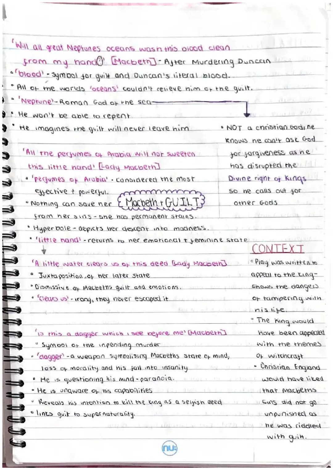 Macbeth theme of guilt.