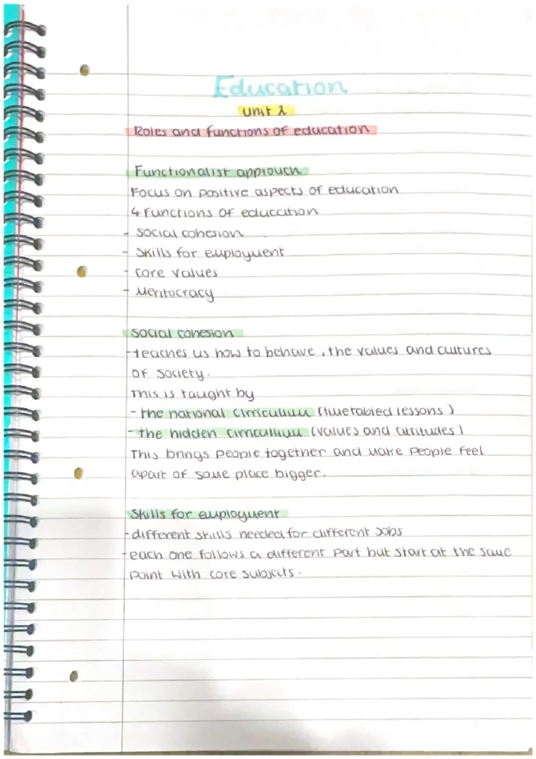 
<h2 id="functionalistapproachtoeducation">Functionalist Approach to Education</h2>
<p>The functionalist approach to education focuses on th