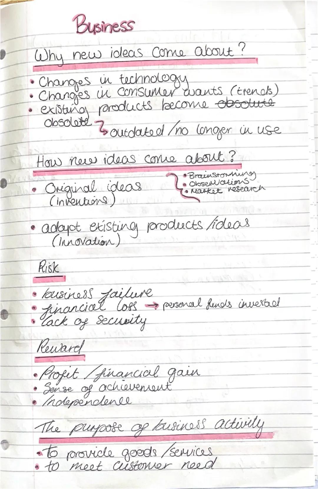 The whole of GCSE Edexel Business Paper 1