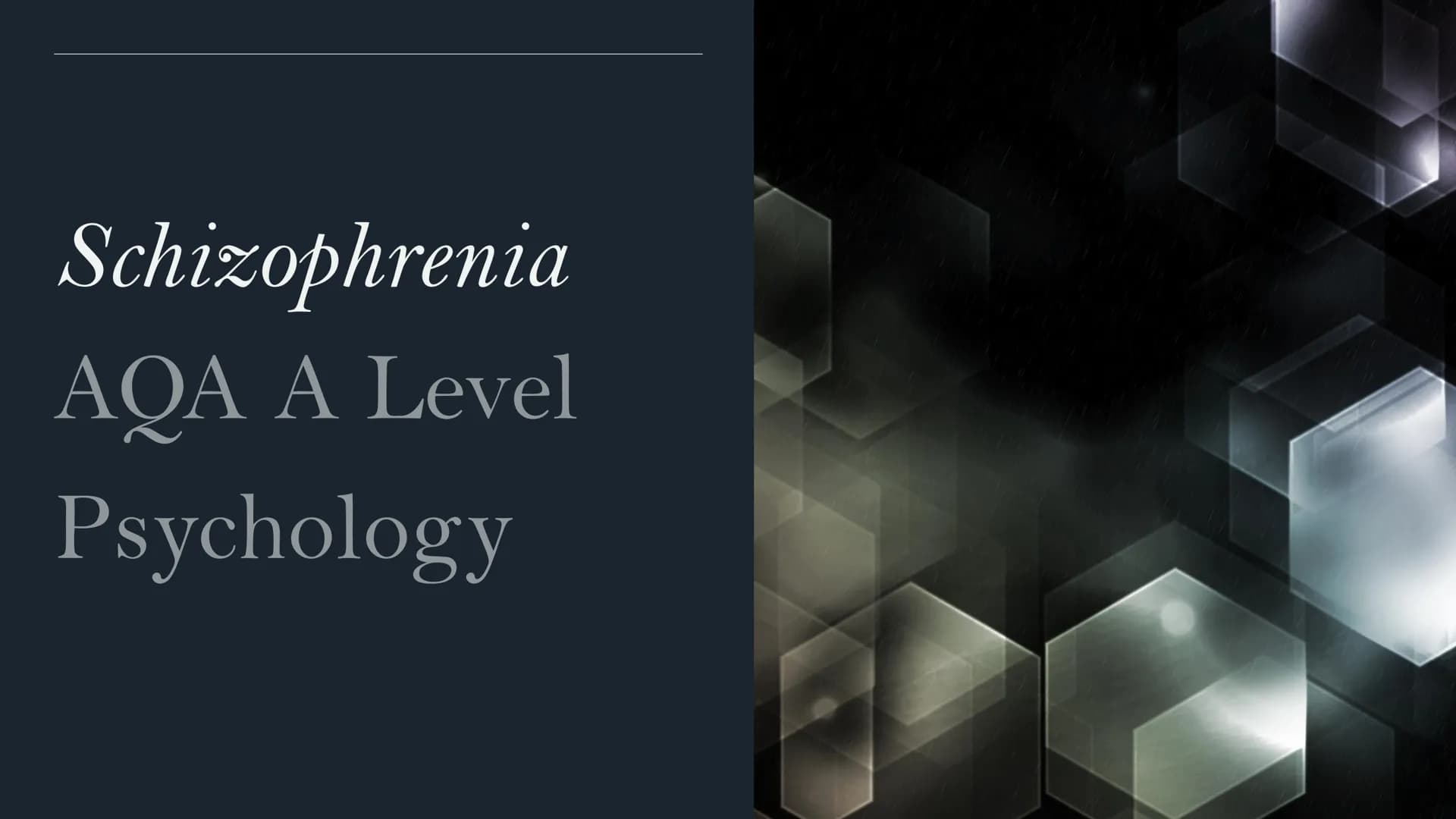 Schizophrenia
AQA A Level
Psychology Classification of SZ - A01
→ DSM used for classification (ICD can be used too). For the DSM, at least o