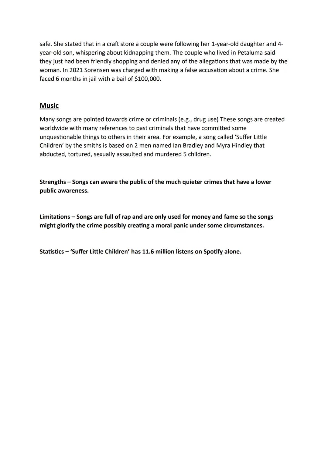 Unit 1.4 - Describe media Representation of crime.
ALL MEDIA IN THE LIST MUST BE COVERED IN THE ASSESMENT QUESTION (35 MINUETS
AND 6 MARKS) 