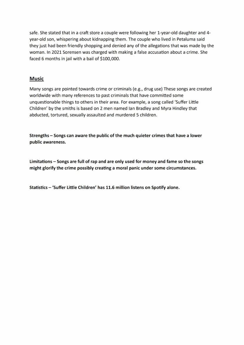 Unit 1.4 - Describe media Representation of crime.
ALL MEDIA IN THE LIST MUST BE COVERED IN THE ASSESMENT QUESTION (35 MINUETS
AND 6 MARKS) 
