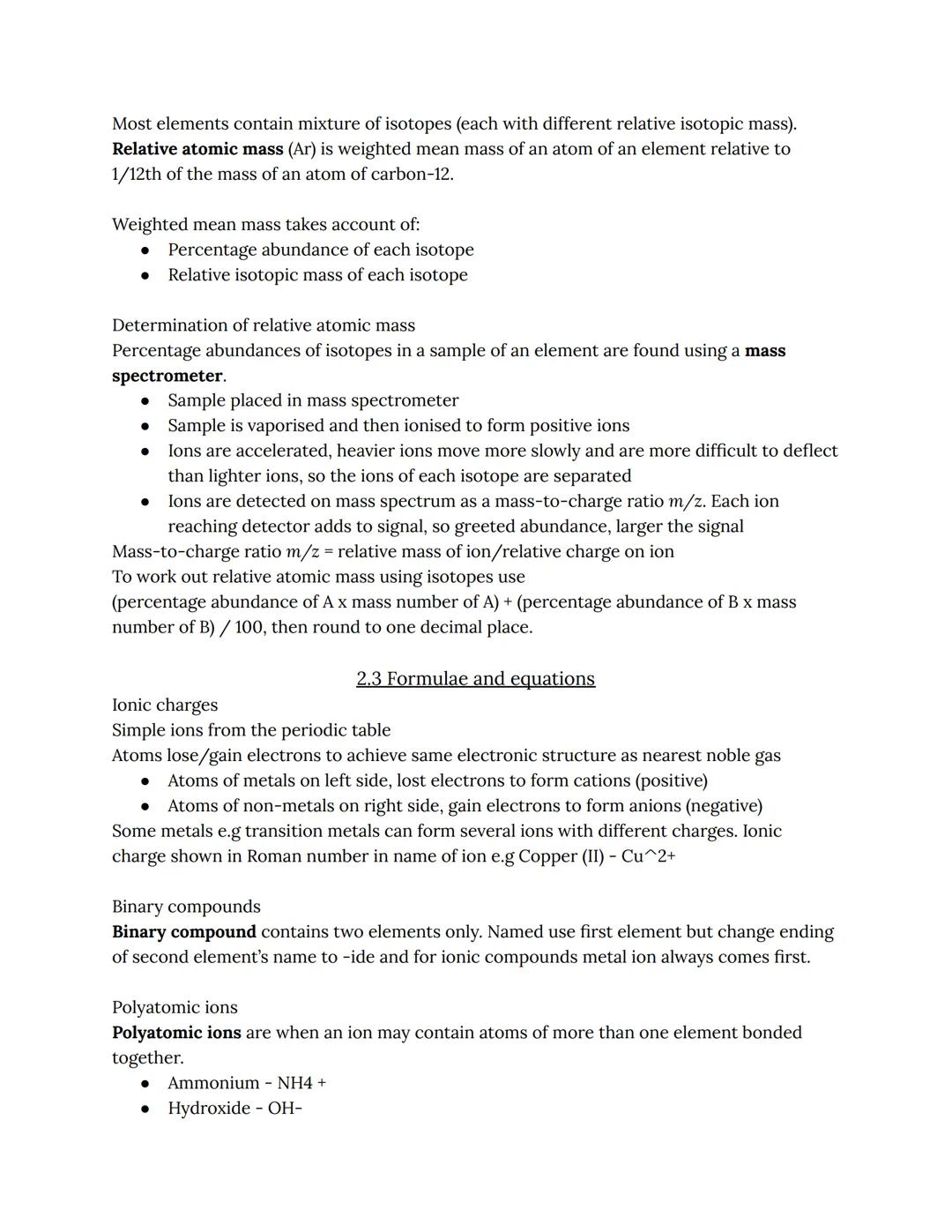 Protons, neutrons and electrons
Nuclear atom:
Properties of protons, neutrons and electrons
Mass
●
Atom has nucleus made of subatomic partic