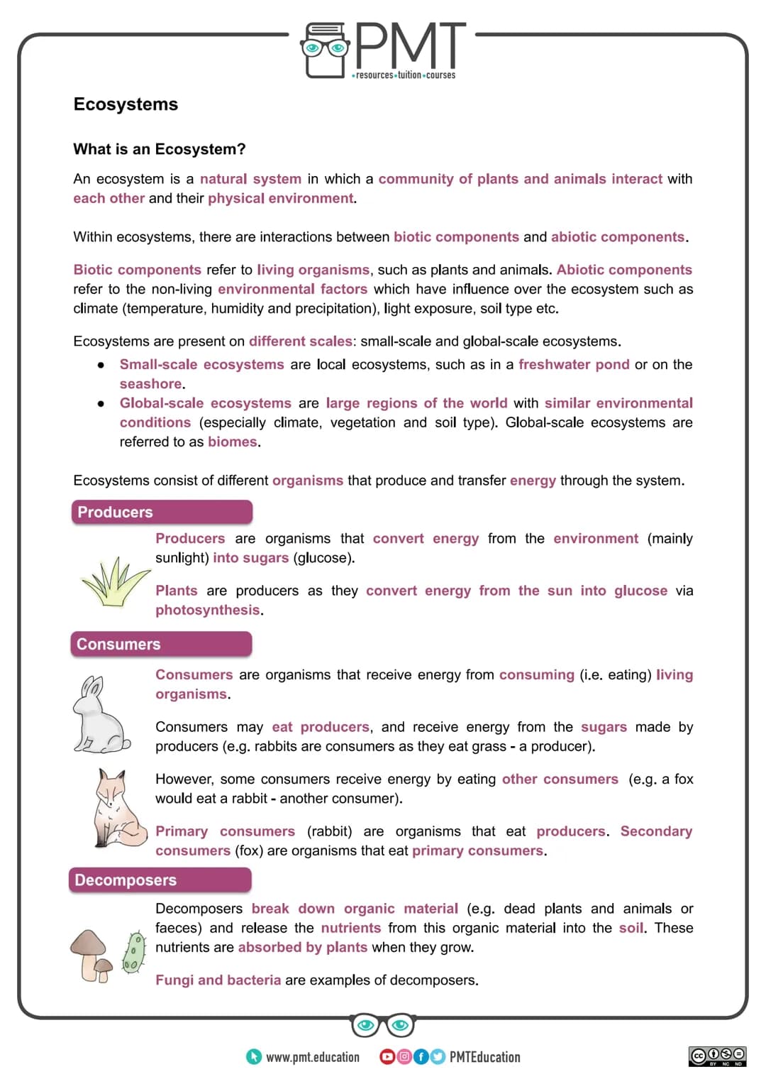 
<h2 id="introduction">Introduction</h2>
<p>AQA Geography GCSE covers the topic of ecosystems which are natural systems where plants, animal