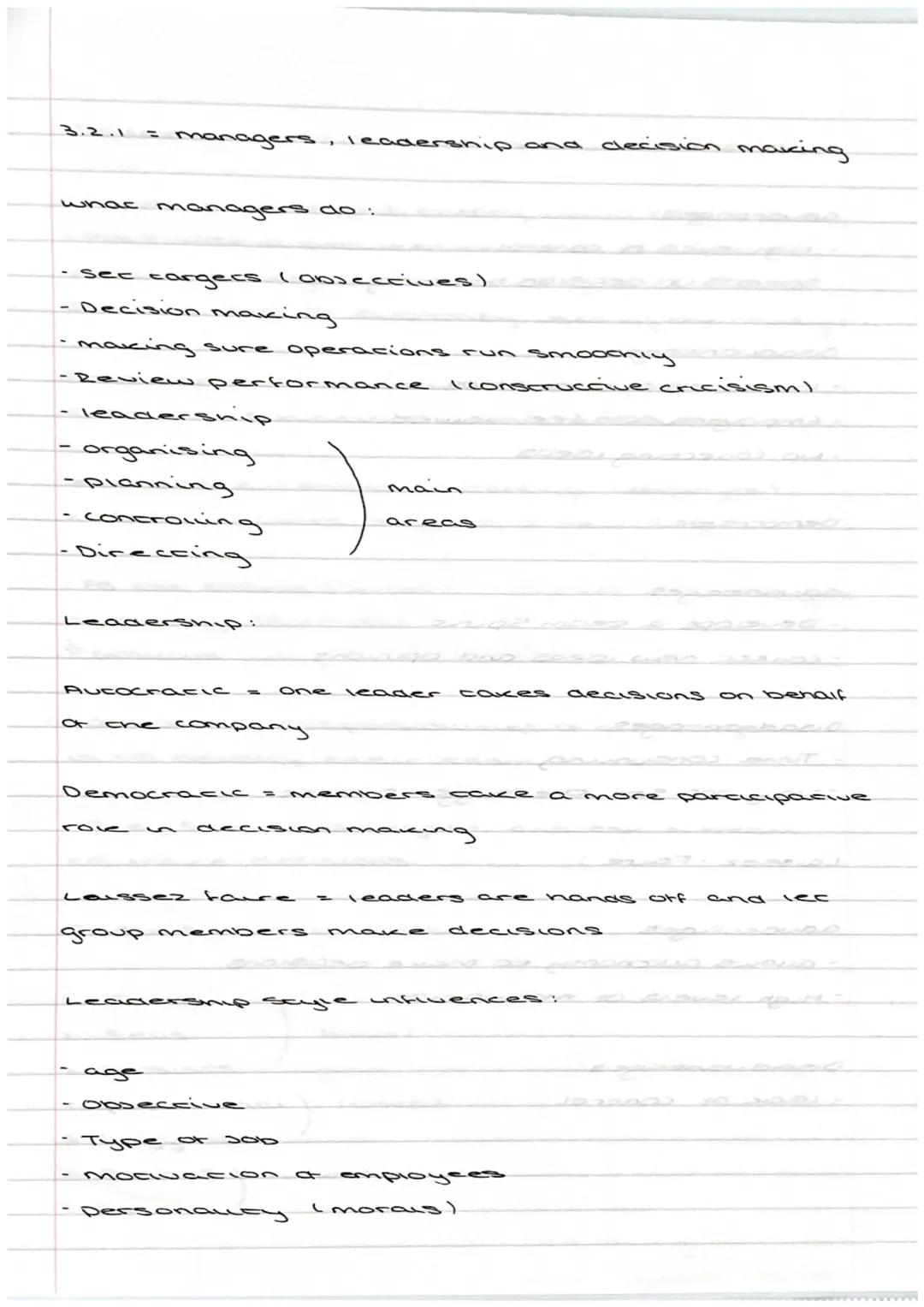 Business-3.2.1

The effectiveness of different styles or
management and leadership depends on:

- Strengnes and weaknesses of the leader
- q