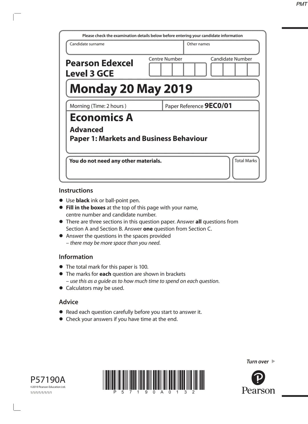 L
Please check the examination details below before entering your candidate information
Candidate surname
Other names
Pearson Edexcel
Level 