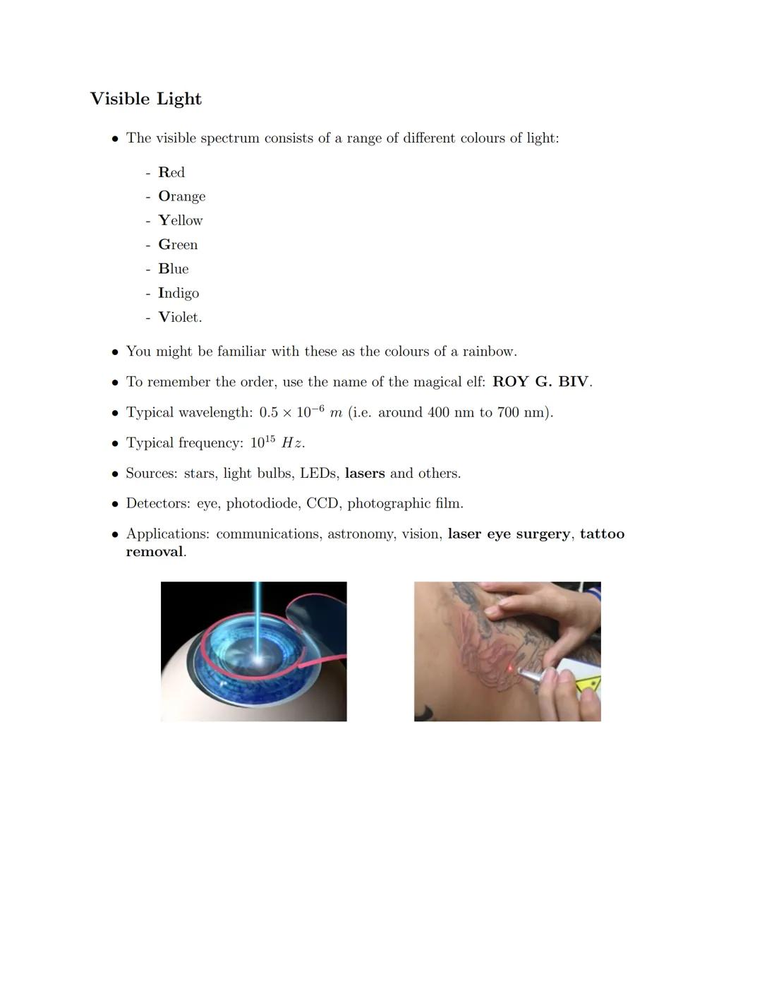 2.2 Types of Electromagnetic Radiation
Radio and TV
• Typical wavelength: 10³ m.
Typical frequency: 104 Hz.
Sources: electrical antennae, st