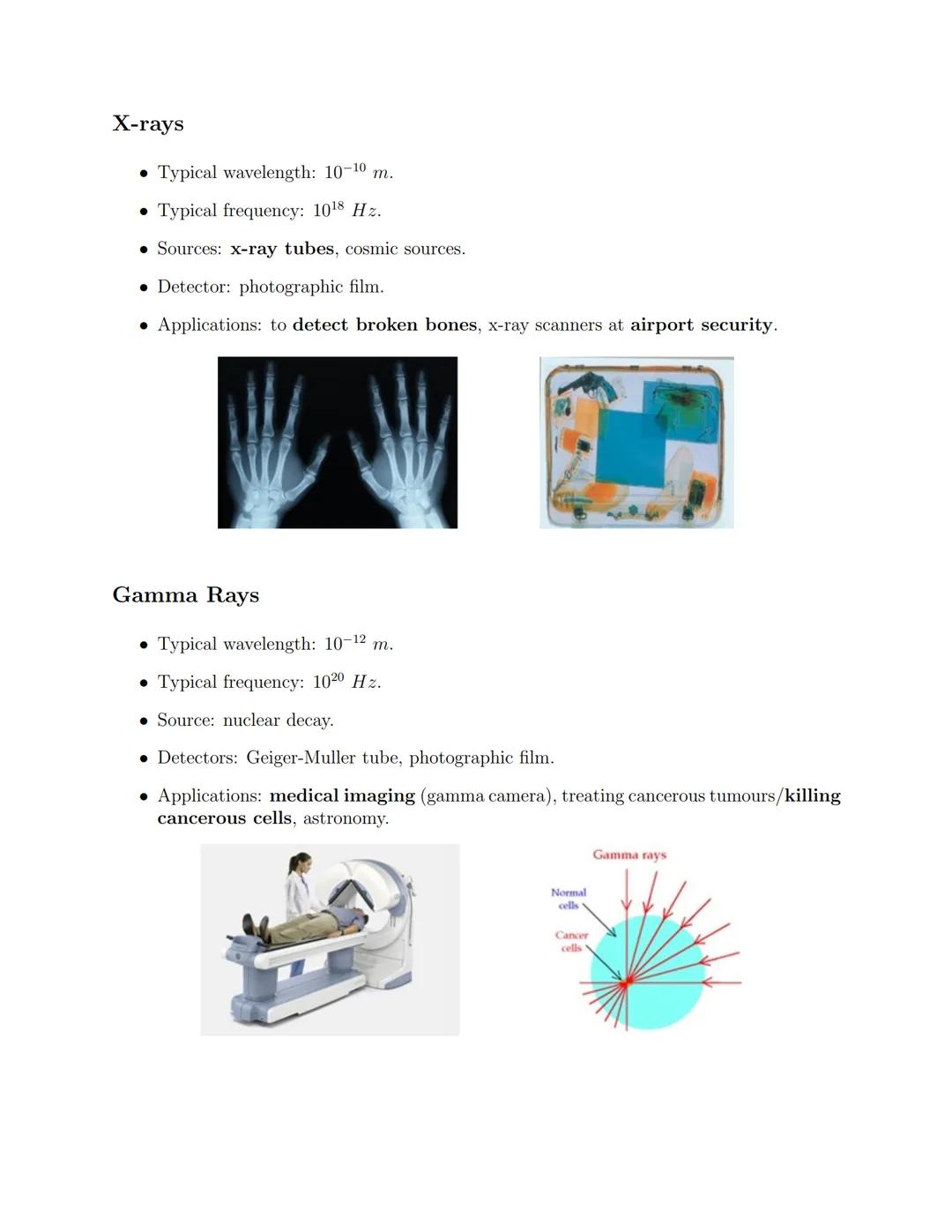 2.2 Types of Electromagnetic Radiation
Radio and TV
• Typical wavelength: 10³ m.
Typical frequency: 104 Hz.
Sources: electrical antennae, st