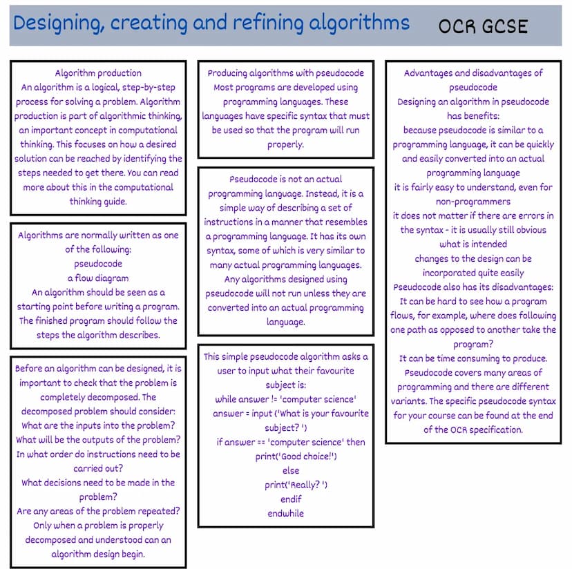 Computational thinking
OCR GCSE COMPUTER SCIENCE
Computational thinking
Computers can be used to help solve
problems. However, before a prob