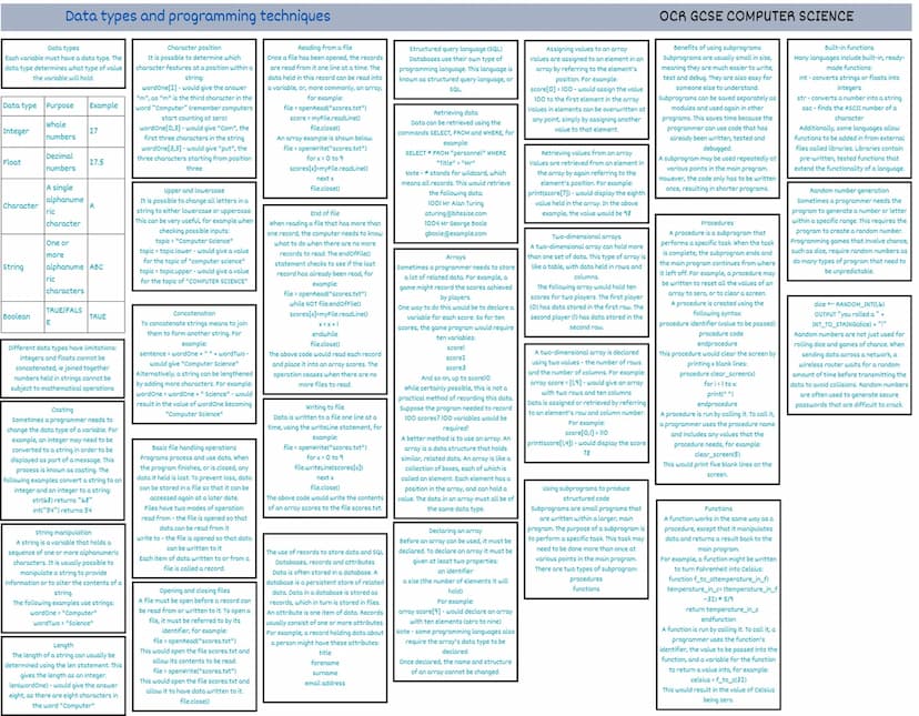 Computational thinking
OCR GCSE COMPUTER SCIENCE
Computational thinking
Computers can be used to help solve
problems. However, before a prob