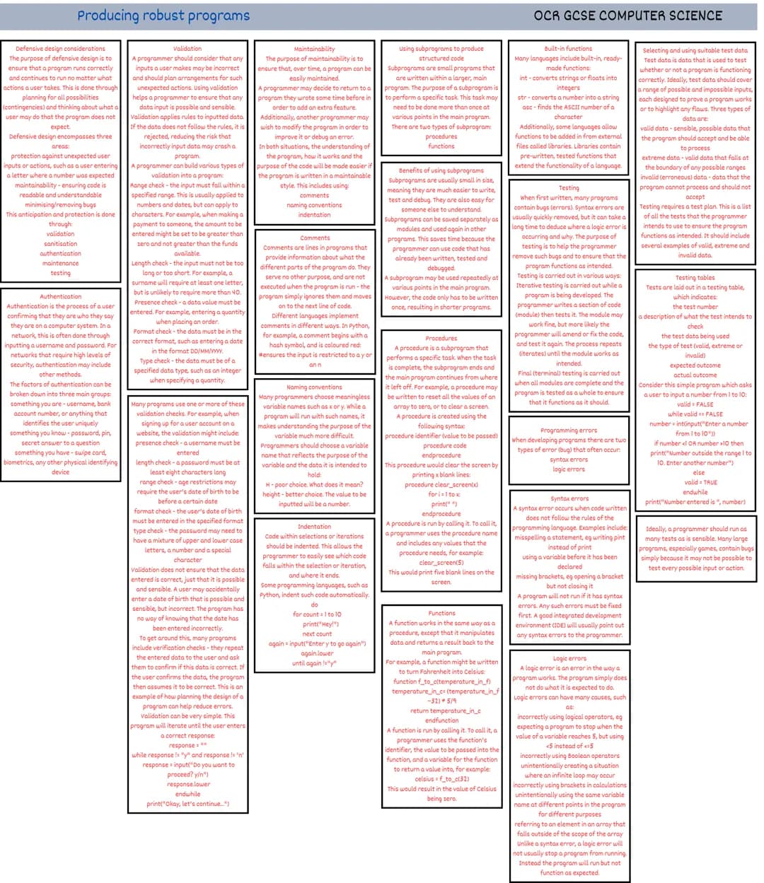 Computational thinking
OCR GCSE COMPUTER SCIENCE
Computational thinking
Computers can be used to help solve
problems. However, before a prob