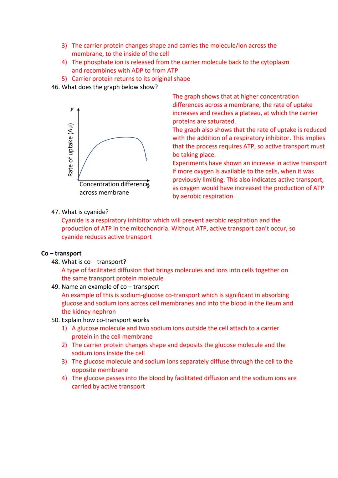 Cell membranes and transport revision questions
Cell membranes
1. What is a cell/plasma membrane?
A semipermeable lipid bilayer studded with