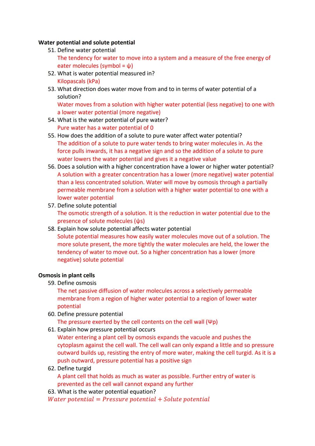 Cell membranes and transport revision questions
Cell membranes
1. What is a cell/plasma membrane?
A semipermeable lipid bilayer studded with