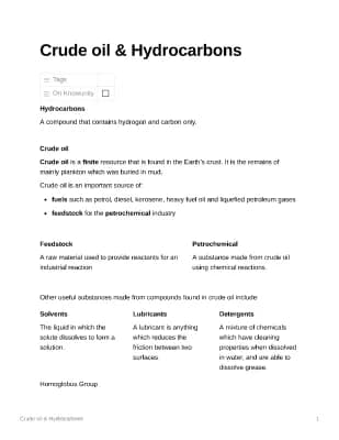 Know Crude oil and Hydrocarbons thumbnail